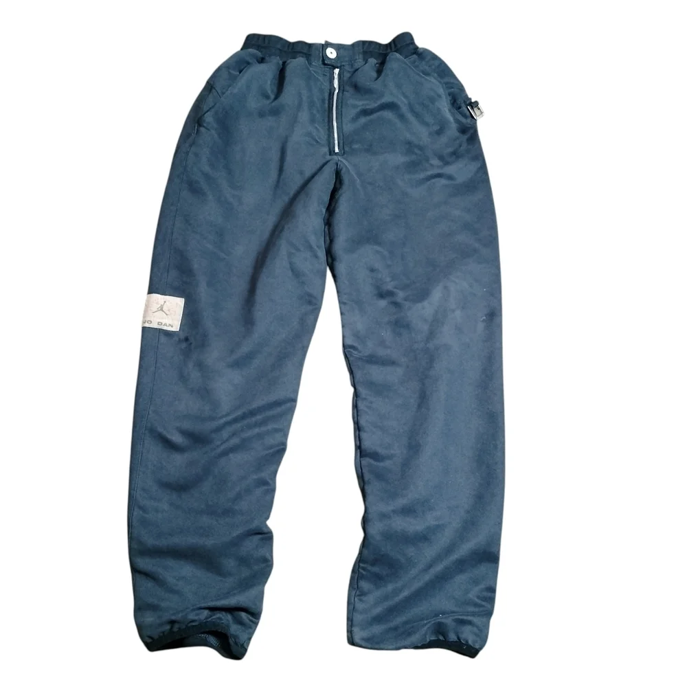 Vintage Suede Texture Y2K Jordan Navy Blue Sweatpants